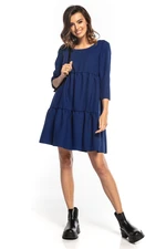 Tessita Woman's Dress T353 4 Navy Blue