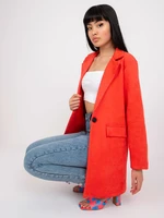 Elegant coral jacket made of eco suede Irmina