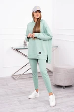 Set with sweatshirt dark mint