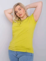 Light green Leanne cotton T-shirt larger size