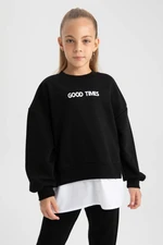 DEFACTO Oversize Fit Crew Neck Sweatshirt