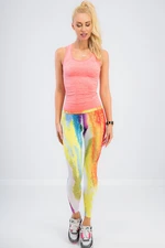 Colourful streaked sports leggings