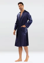 Férfi fürdőköpeny DKaren DKaren_Male_Housecoat_Christian_Navy_Blue