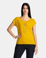 Yellow women's T-shirt with print Kilpi ROANE