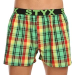 Red-green Styx men's checked trenches