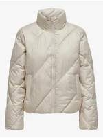 Cream women's quilted winter jacket JDY Verona - Women