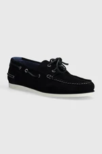 Semišové mokasíny Tommy Hilfiger TH BOAT SHOE CORE SUEDE pánské, tmavomodrá barva, FM0FM04505