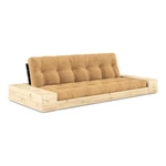 Jasnobrązowa sztruksowa rozkładana sofa 244 cm Base – Karup Design