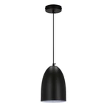 Czarna lampa wisząca z metalowym kloszem ø 14 cm Icaro – Candellux Lighting