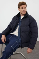 Trendyol Navy Blue Oversize Ribstop Coat