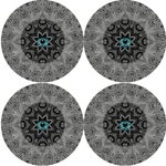 Bertoni Home Unisex's 4 Round Table Pads Set Look