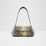 Béžovo-hnedá dámska kabelka s hadím vzorom ALDO Tivoli