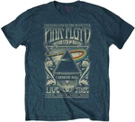 Pink Floyd T-shirt Carnegie Hall Poster Unisex Denim Blue 2XL