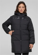 Women's Hooded Coat Mixed Black