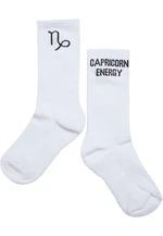 Capricorn white zodiac socks