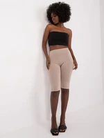 Dark beige plain cycling shorts