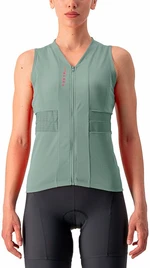 Castelli Anima 4 Sleeveless Débardeur Defender Green/Persian Red L