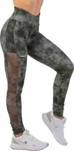 Nebbia ECO Camo Green Mesh Leggings "Breathe" Como Green L Fitness nohavice