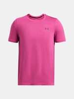 Under Armour Tričko UA Rush Seamless Wordmark SS-PNK - Pánské