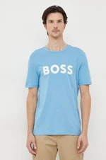 Bavlnené tričko BOSS BOSS CASUAL pánske,s potlačou,50481923