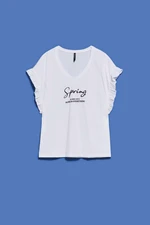 WOMEN'S T-SHIRT L-TS-4078 WHITE