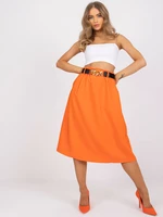 Orange elegant trapezoidal skirt