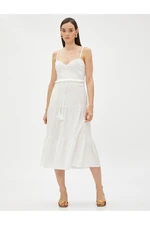 Koton Tiered Waist Midi Skirt