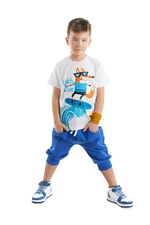 Denokids Surf Fox Boy's Summer T-shirt Capri Shorts Set