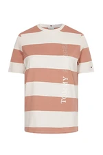 Tommy Hilfiger T-Shirt - REGULAR RUGBY STP C-NK TEE SS brown