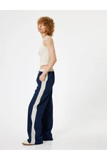 Koton Parachute Trousers with Lace Waist Wide Leg Pocket Detail