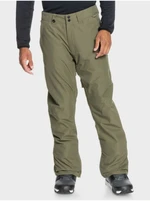 Khaki pánské sportovní zimní kalhoty Quiksilver - Pánské