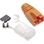 Konektor RJ45 Cat6 BEL Stewart SS-39200-012-K-OR (SS39ORE), zástrčka rovná, oranžová