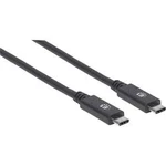 USB 3.1 (Gen 2) kabel Manhattan 355223, 1.00 m, černá