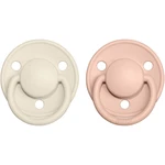 BIBS De Lux Natural Rubber Size 1: 0+ months dudlík Ivory / Blush 2 ks