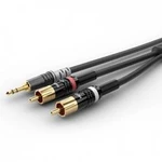 Audio kabel Hicon HBP-3SC2-0090, 0.90 m, černá