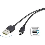 USB kabel Renkforce 1x USB 2.0 zástrčka ⇔ 1x miniUSB 2.0 zástrčka 1.80 m, černá