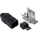 Micro USB B konektor s připevňovacím klipem zástrčka, rovná BKL Electronic 10120395 1 ks