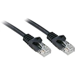 LINDY 48191 RJ45 sieťové káble, prepojovacie káble CAT 6 U/UTP 0.50 m čierna s ochranou 1 ks