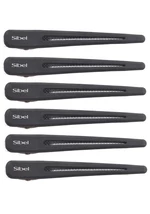Karbónové klipsy do vlasov Sibel Carbon Line - 12 cm, čierne - 6 ks (9376001) + darček zadarmo