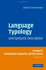 Language Typology and Syntactic Description