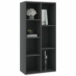 Book Cabinet Gray 19.7"x9.8"x41.7" Chipboard