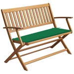 Garden Bench with Cushion 47.2" Solid Acacia Wood