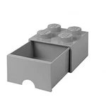 LEGO® úložný box 4 So šuplíkom 25 x 25 x 18 cm šedá