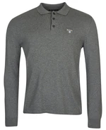 Barbour Polo s dlhým rukávom z bavlny a kašmíru Barbour Essential L/S Polo - Grey Marl