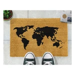 Rohožka z prírodného kokosového vlákna Artsy Doormats World Map, 40 x 60 cm