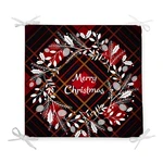 Vianočný sedák s prímesou bavlny Minimalist Cushion Covers Xmas Wreath, 42 x 42 cm