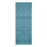 Modrý behúň z viskózy Mint Rugs Iris, 80 × 250 cm