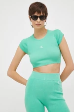 Top Calvin Klein Jeans dámsky, zelená farba