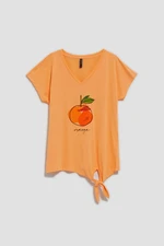 WOMEN'S T-SHIRT L-TS-4059 PEACH