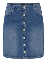 Pieces Dámská sukně PCPEGGY 17126258 Medium Blue Denim XS